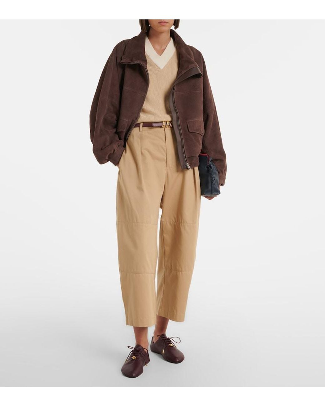 Loewe Natural Double L Cotton And Wool Sweater