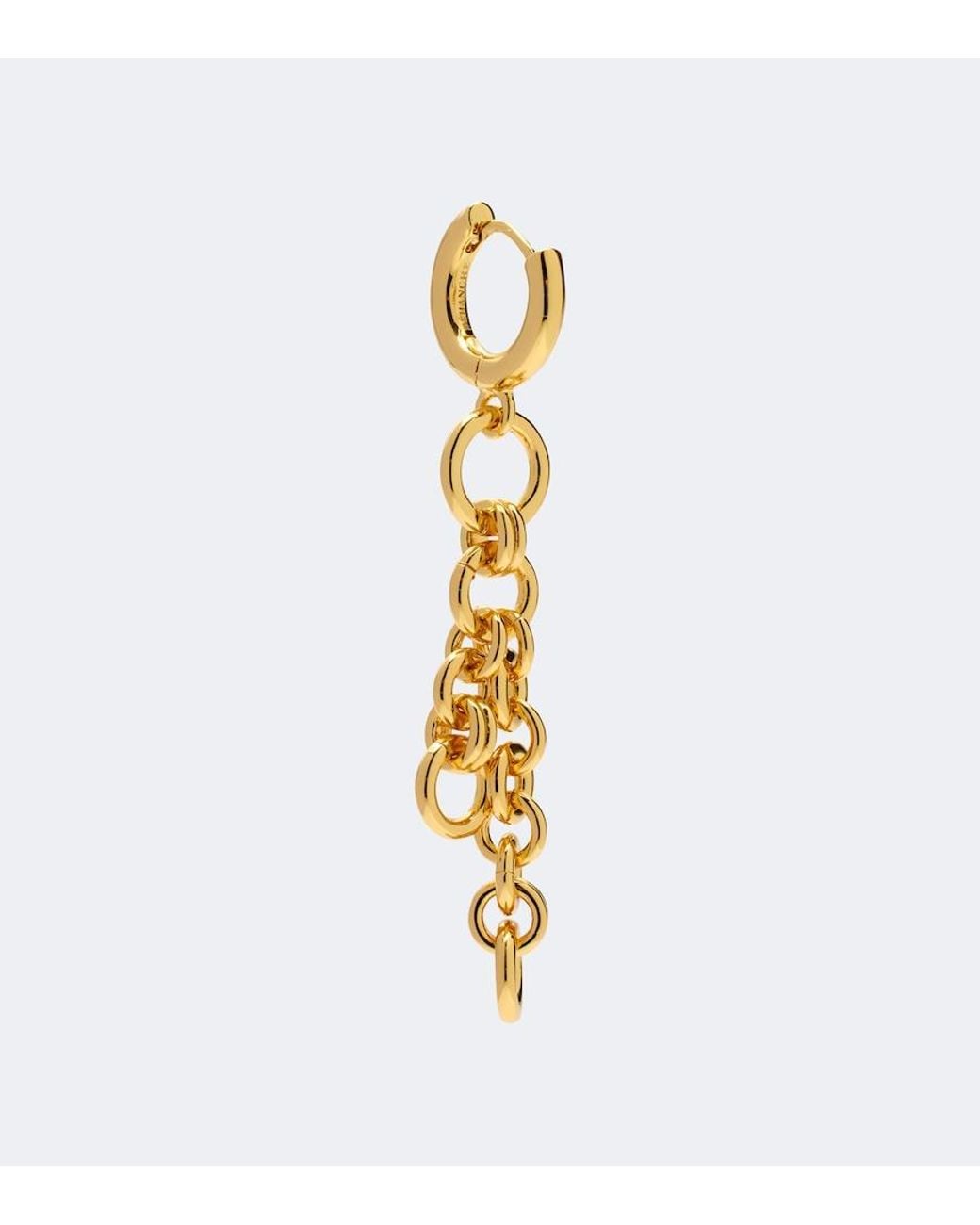 DEHANCHE White Revenge Asymmetric Chain Drop Earrings