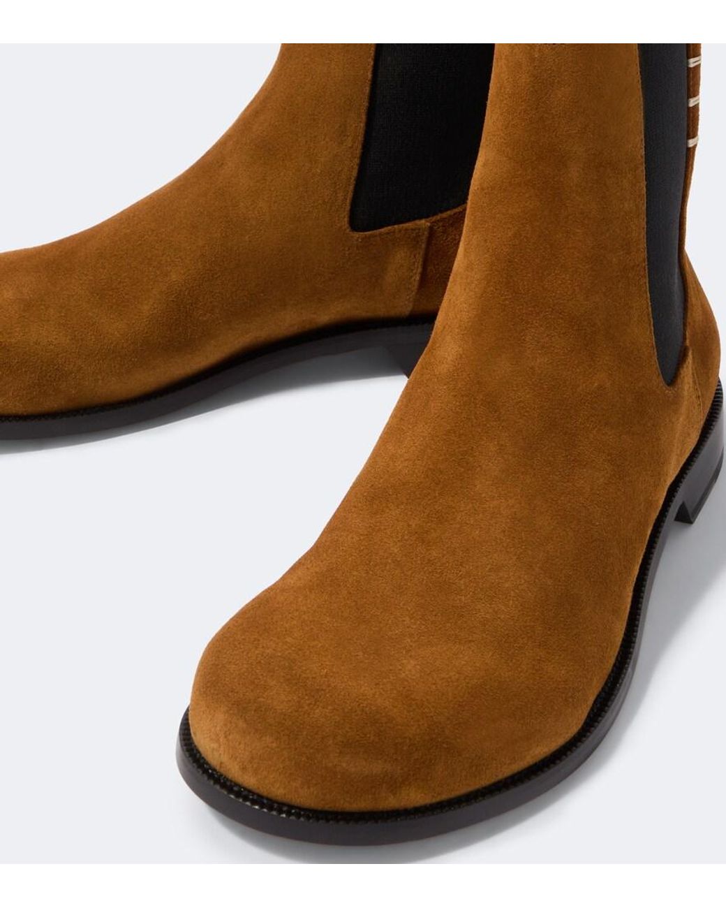 J.W. Anderson Brown Suede Chelsea Boots for men