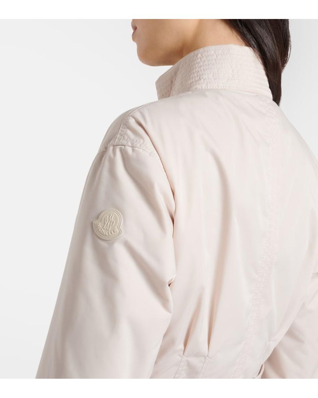 Moncler Natural Maitake Leather-Trimmed Jacket