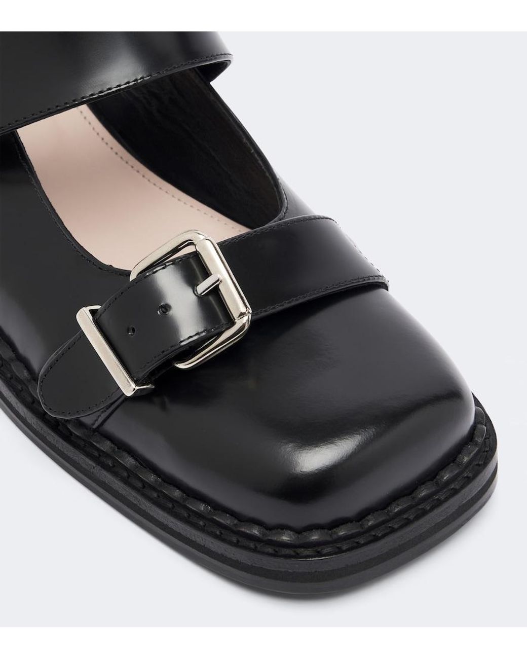 Simone Rocha Black Leather Mules