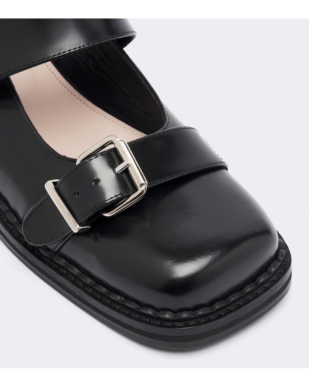 Simone Rocha Black Leather Mules