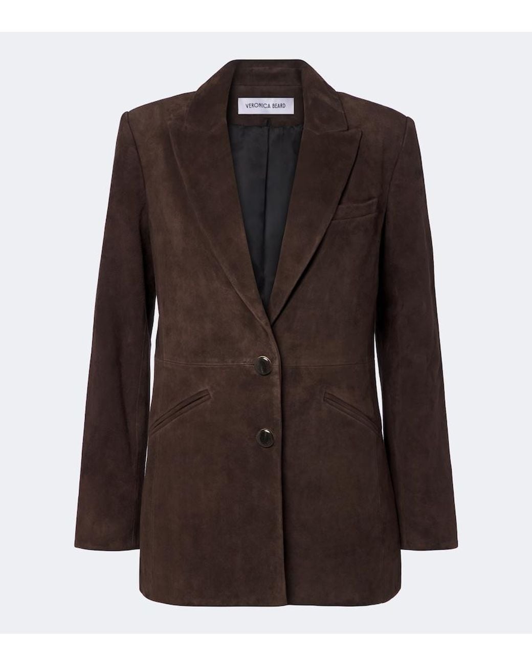 Veronica Beard Brown Maci Suede Blazer
