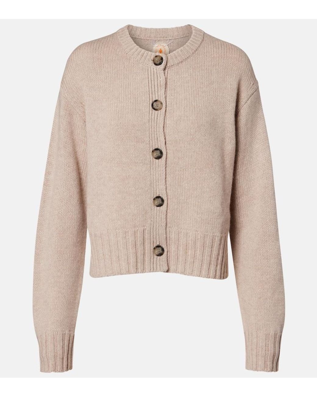 Jardin Des Orangers Natural Wool And Cashmere Cardigan