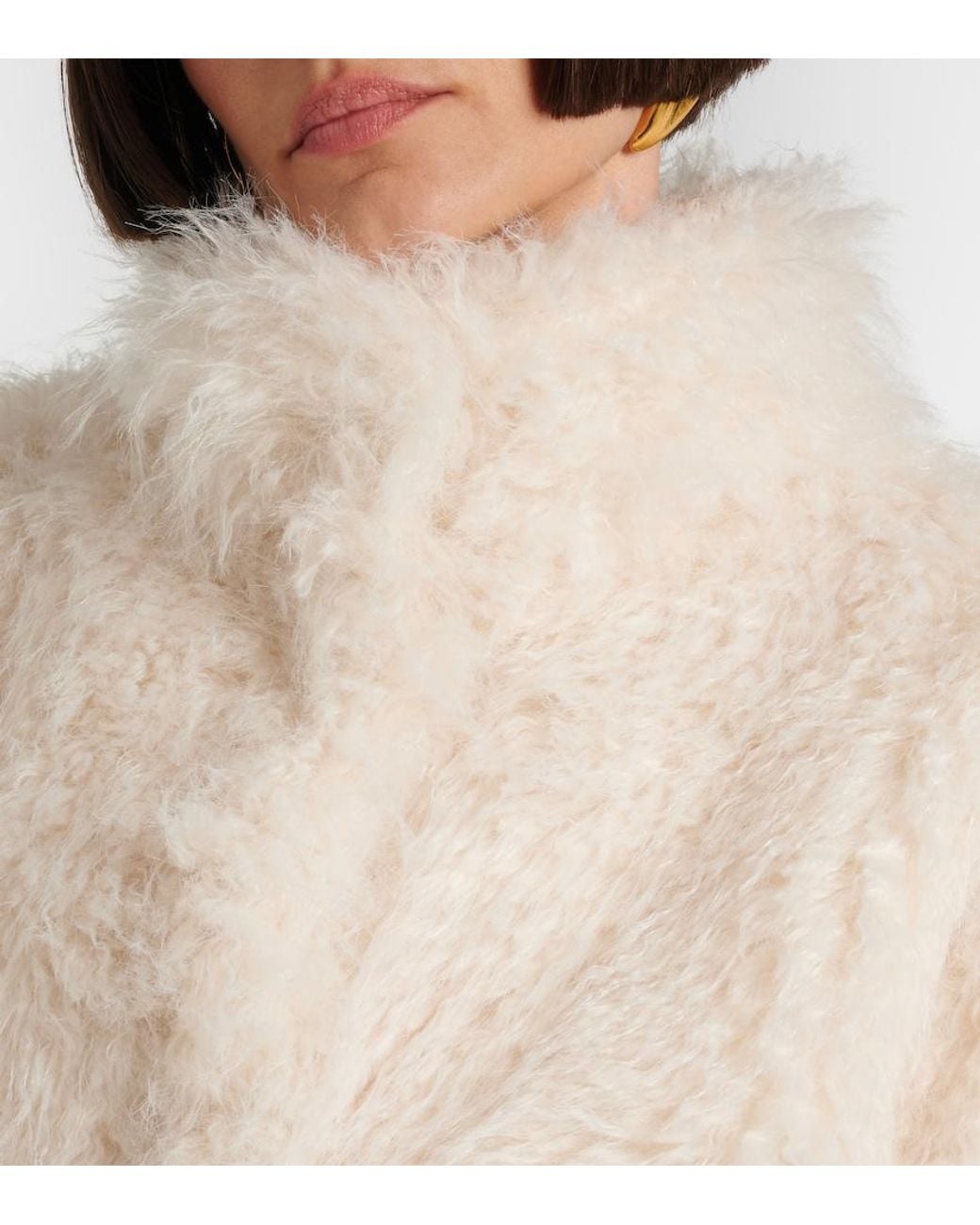 Vince White Shaggy Jacket