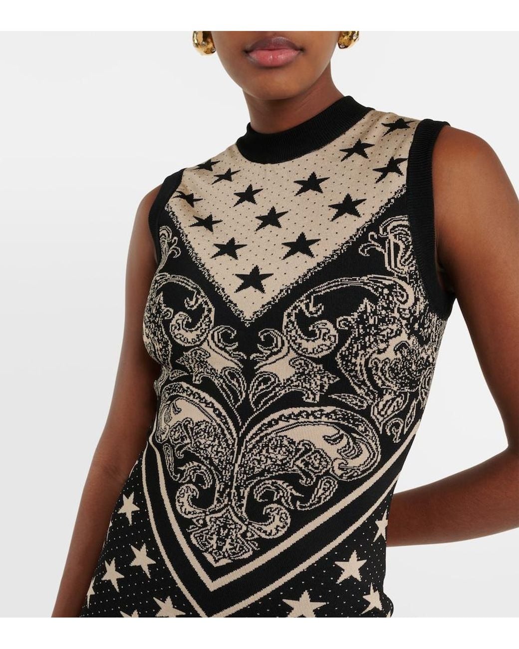 Balmain Black Jacquard Dress