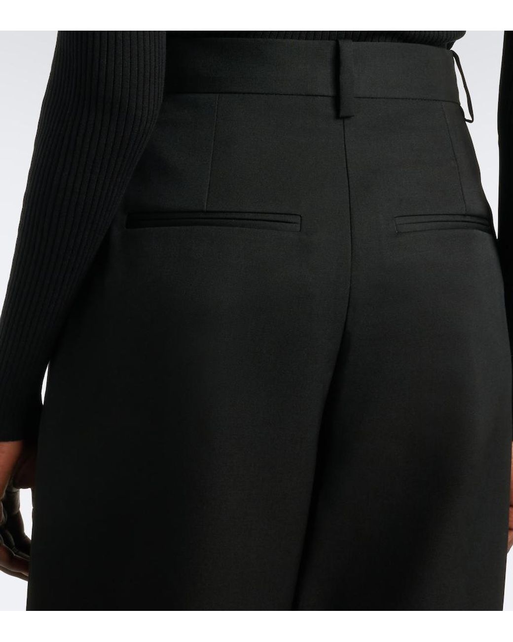 Isabel Marant Black Janice Pleated Wool Pants