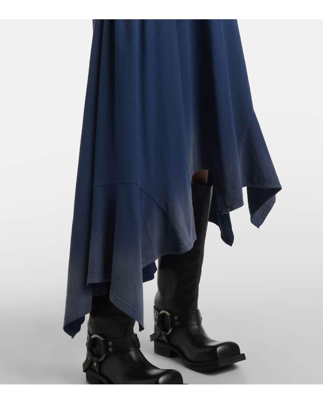 【Acne Studios】Emiro コットン ミディドレス Acne Studios Emiro Cotton Midi Dress in Blue | Lyst
