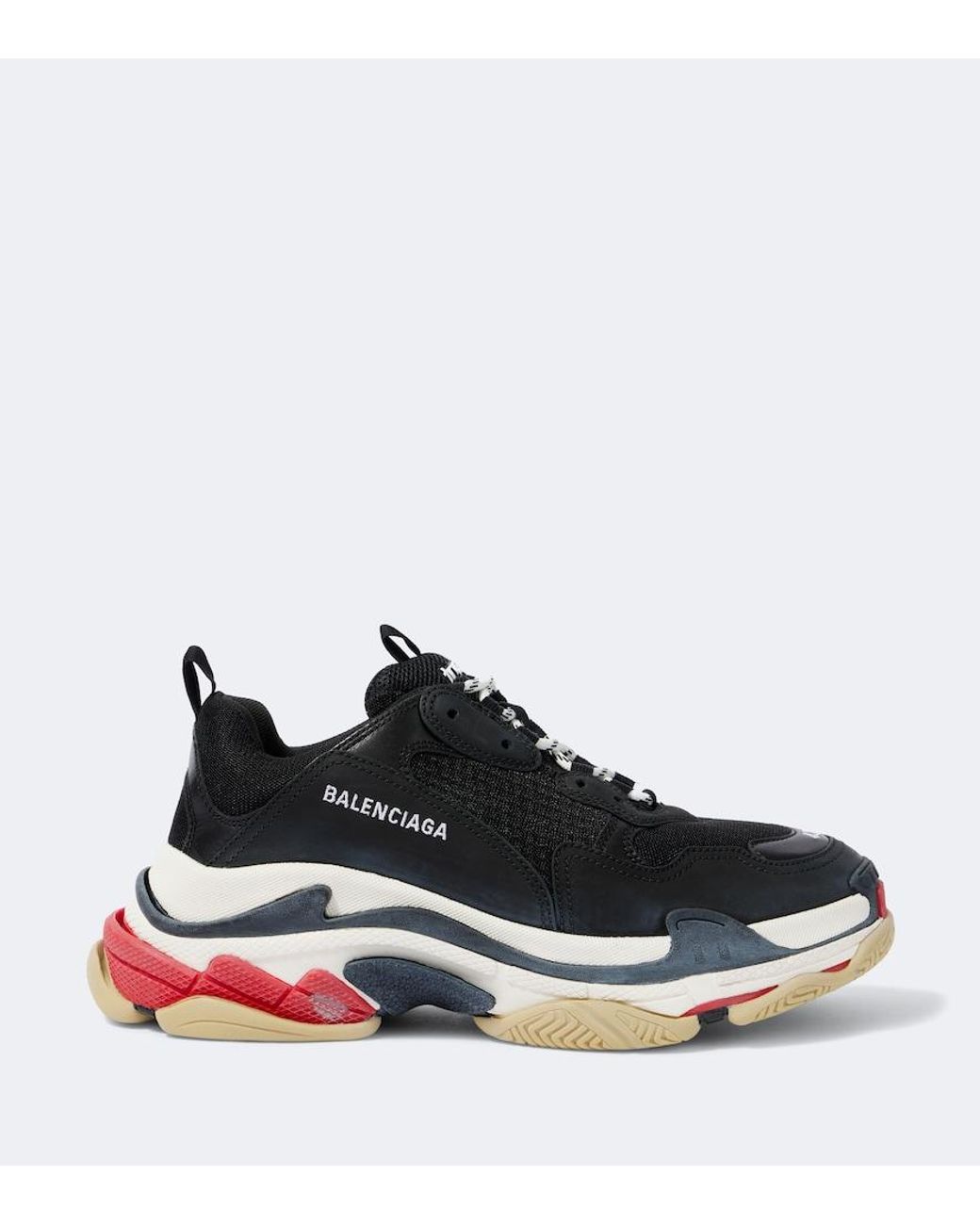 Balenciaga Black Triple S Sneakers, 100% Polyester for men