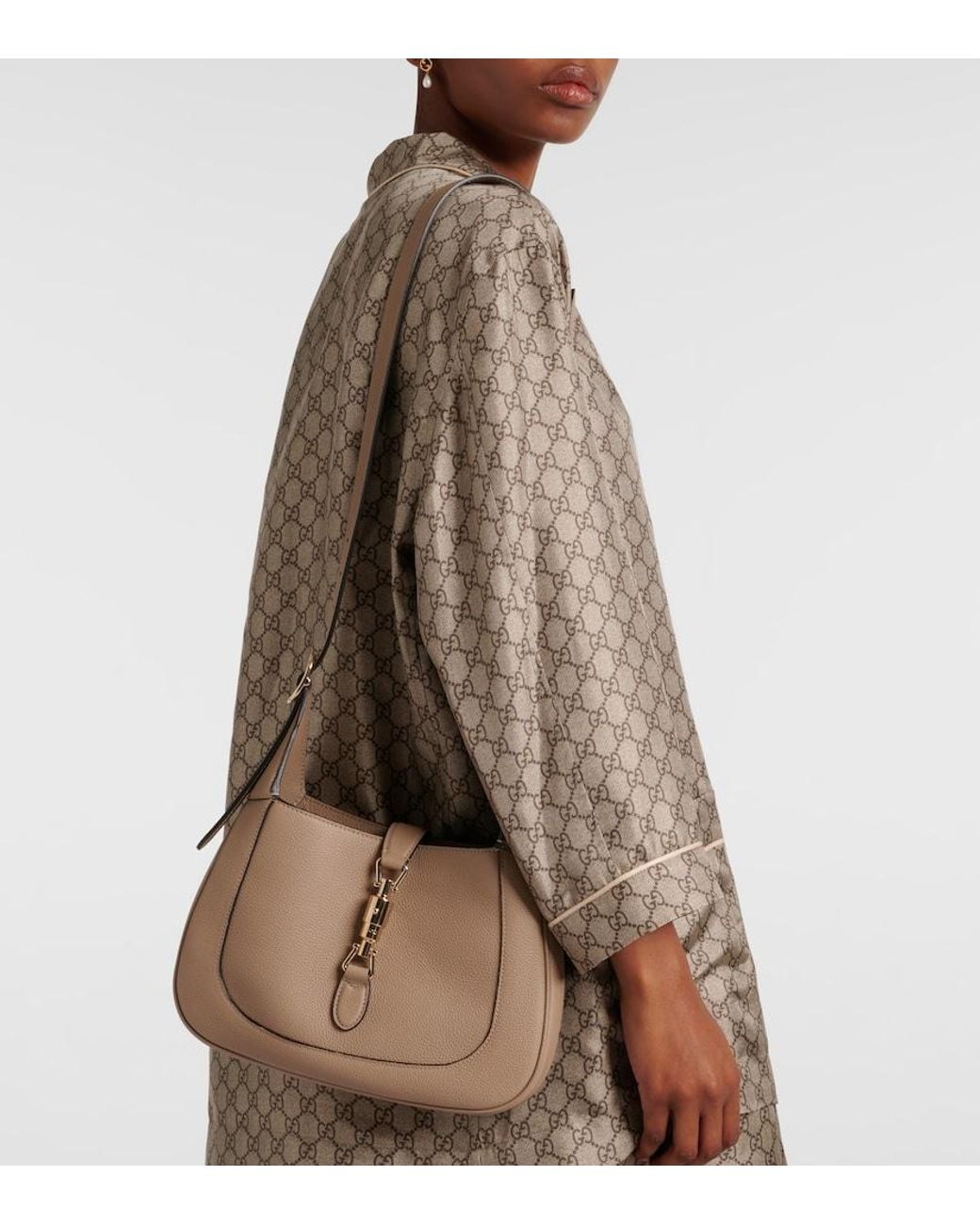 Gucci Brown Jackie Small Leather Shoulder Bag