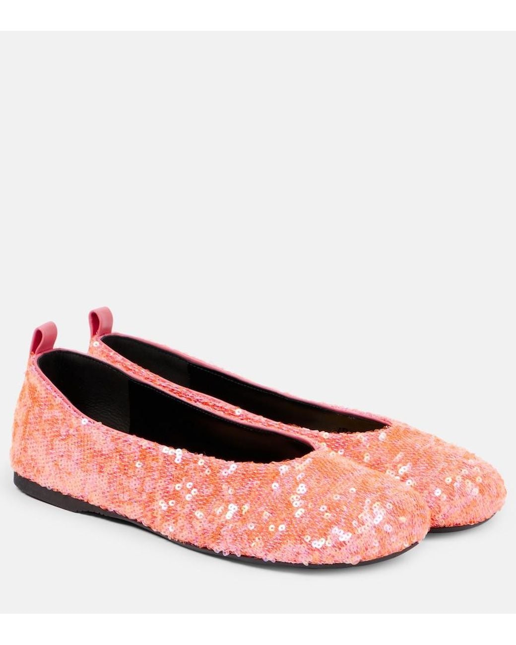 J.W. Anderson Pink Sequined Ballet Flats