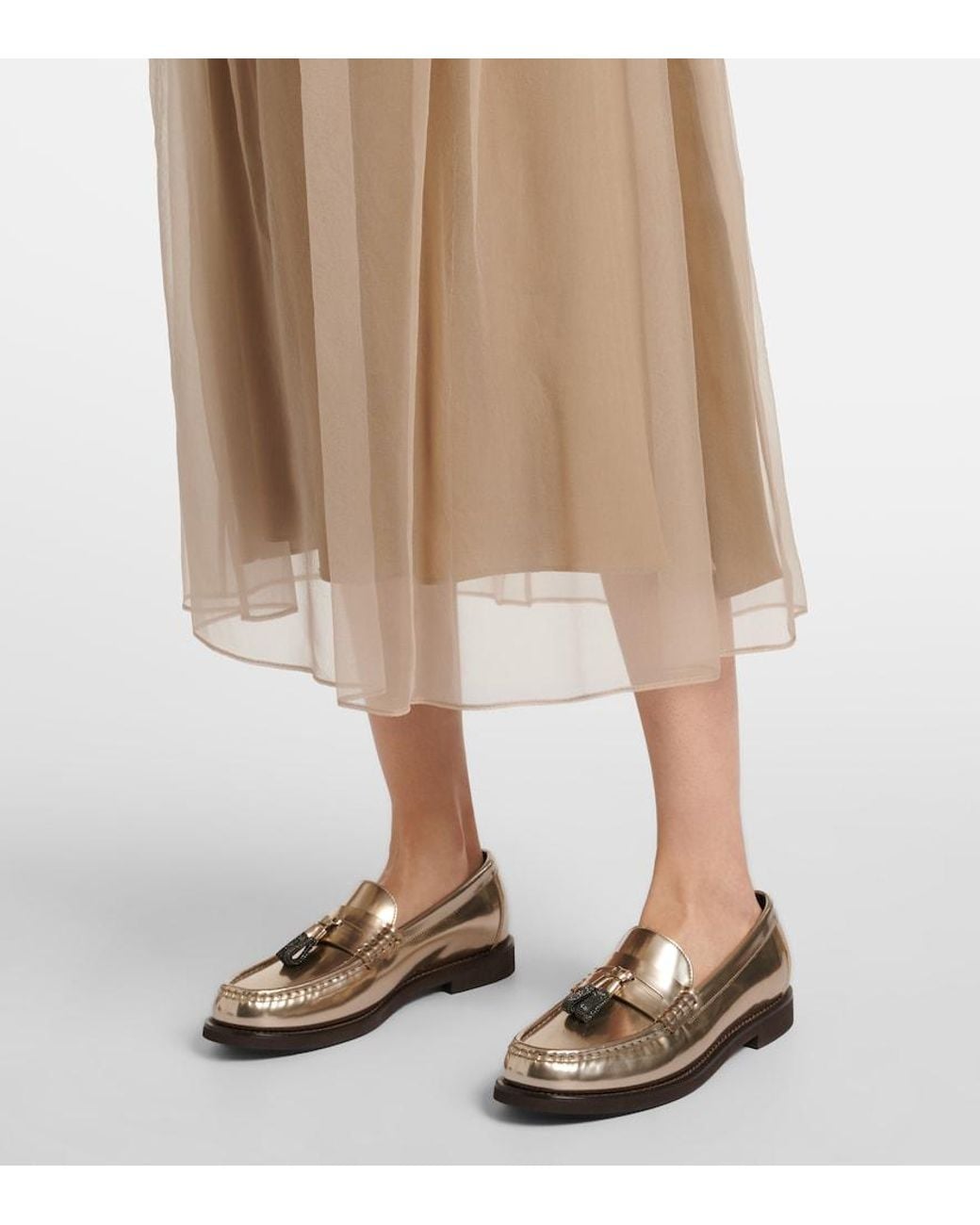 Brunello Cucinelli Natural Tulle Skirt