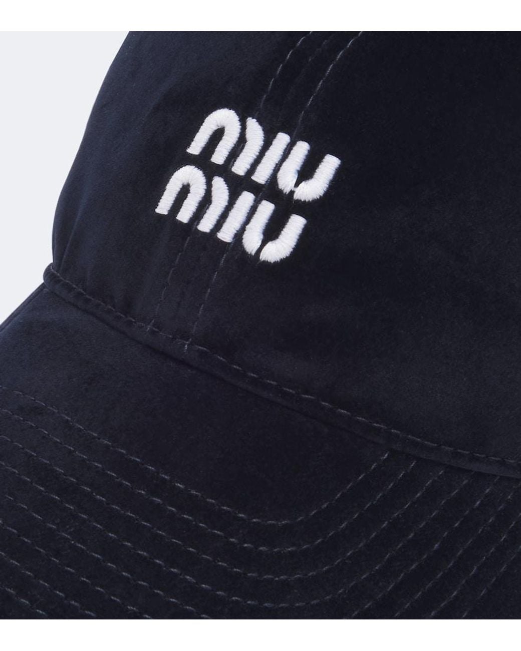 Cappello Da Baseball di Miu Miu in Blue