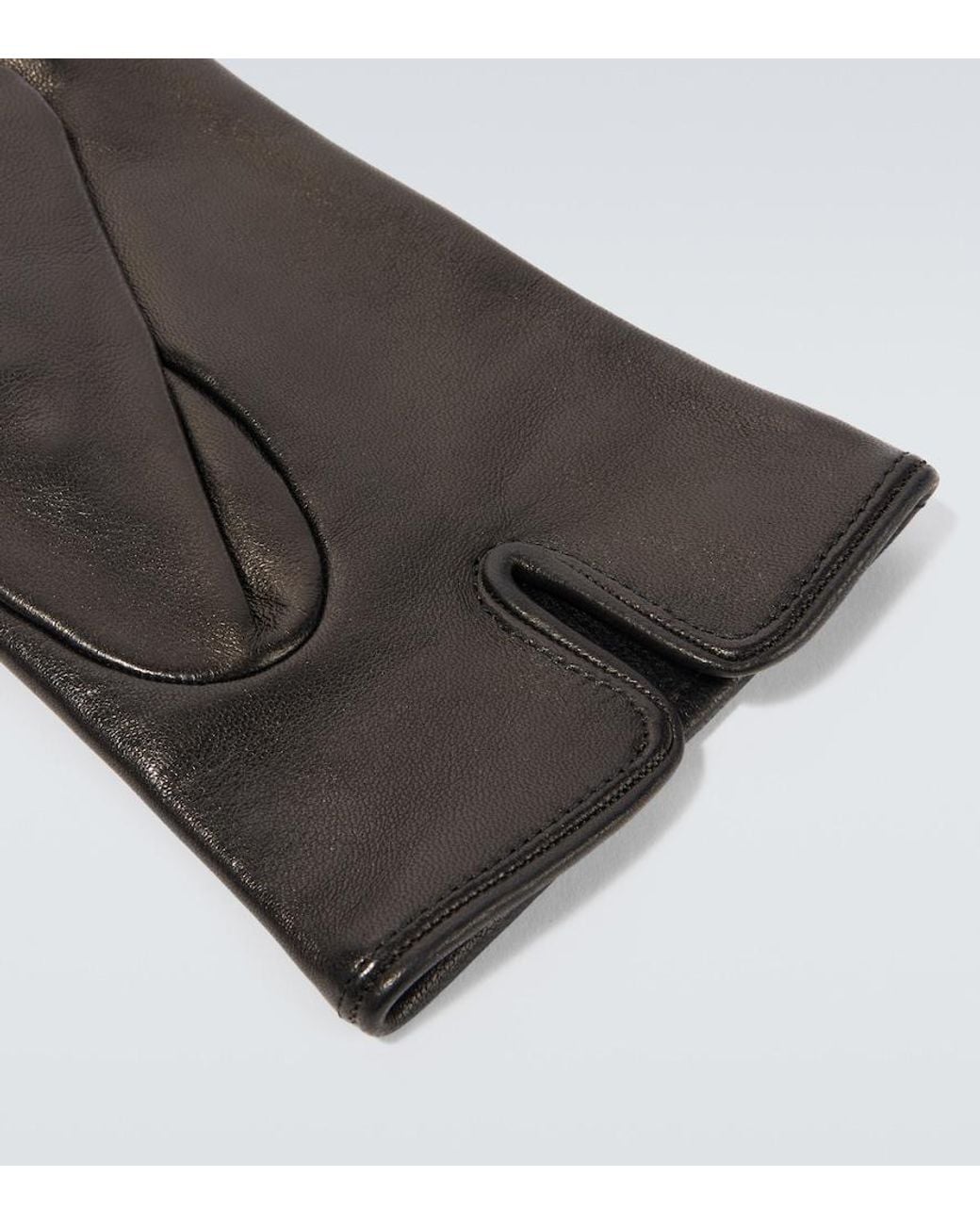 Giorgio Armani Black Leather Gloves for men
