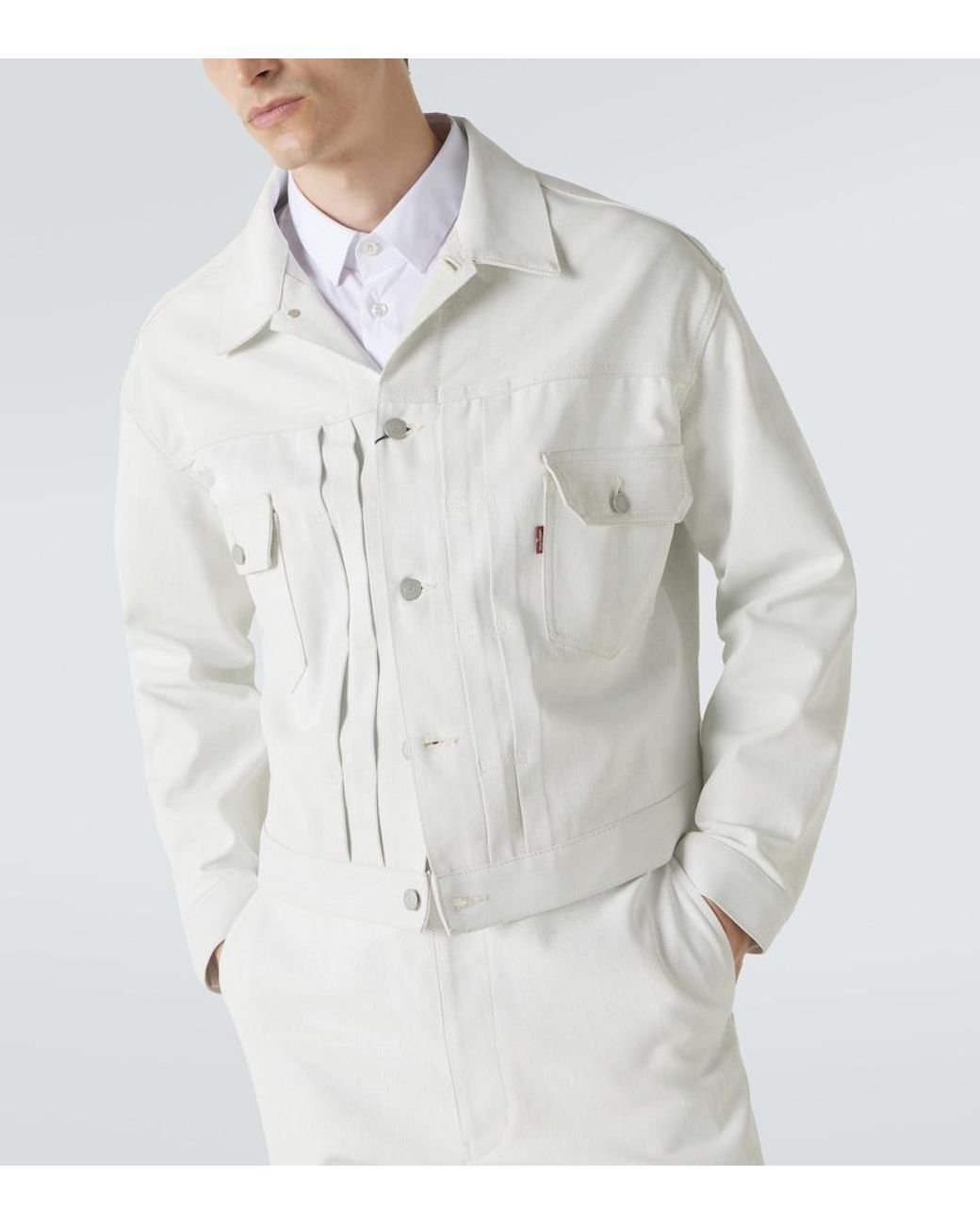 Junya Watanabe White X Levi's Oversized Denim Jacket for men