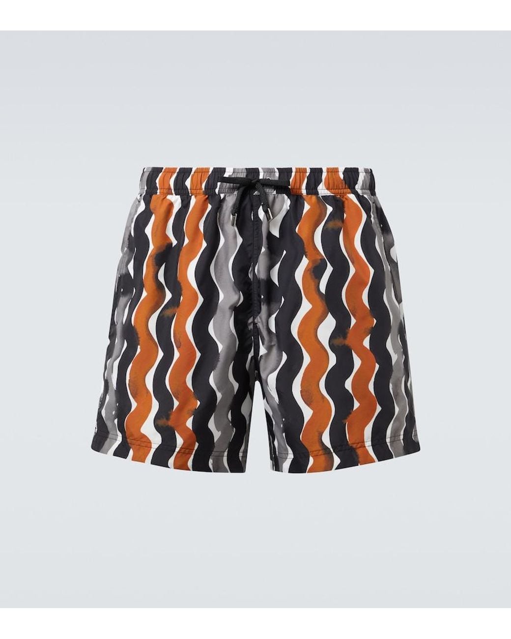 Zegna White Printed Swim Trunks for men