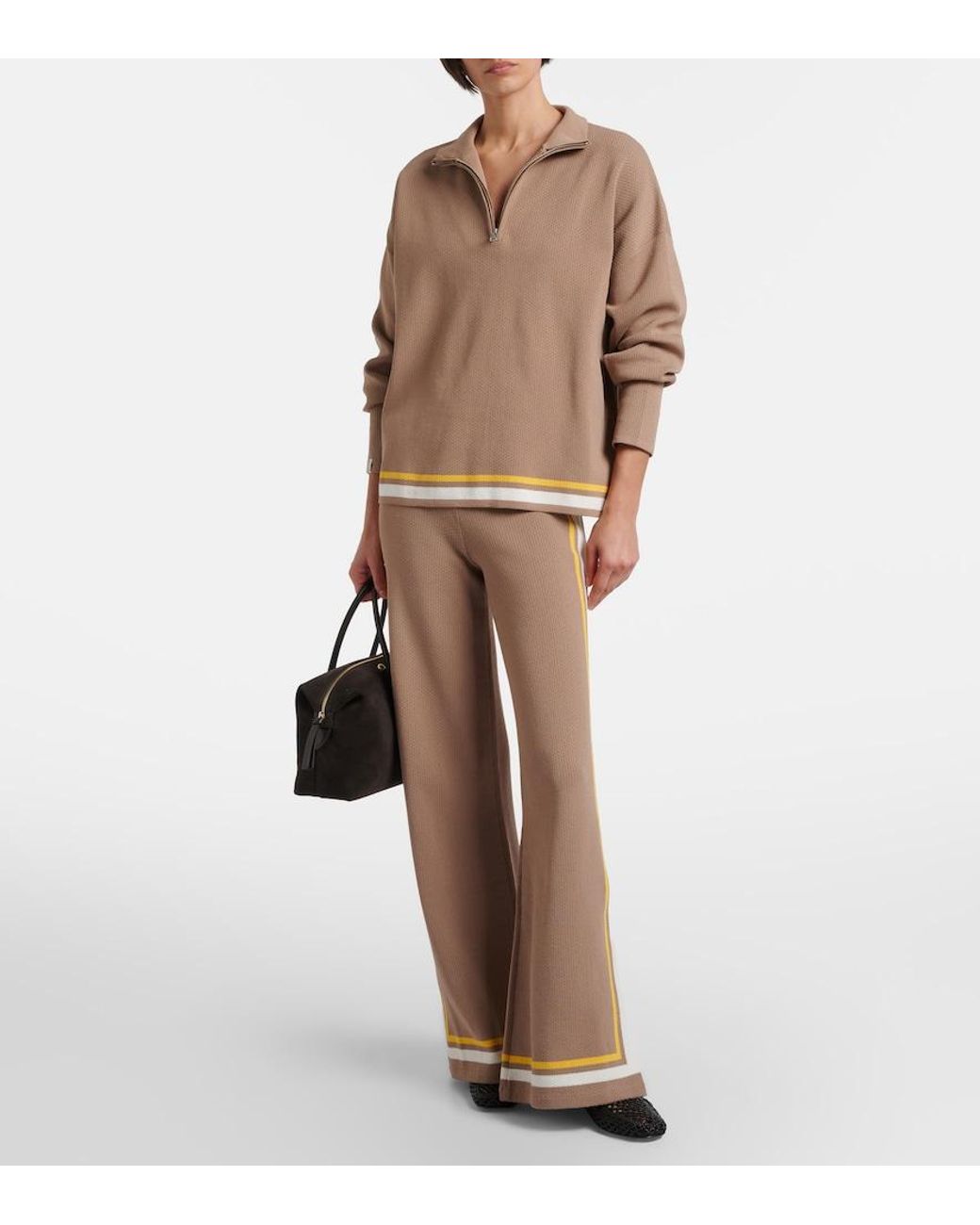 The Upside Natural Veneto Carter Knitted Half-Zip Sweater