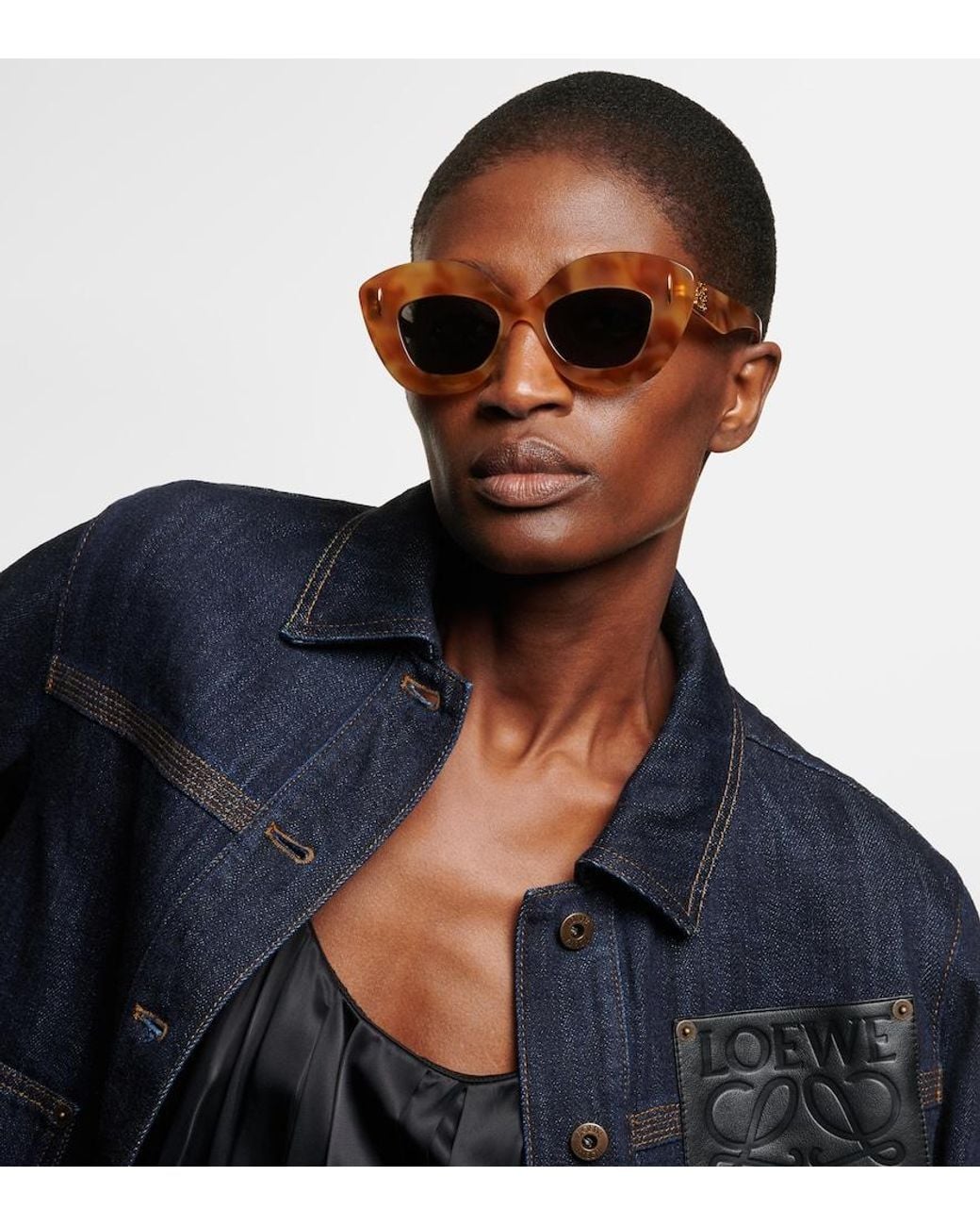Loewe Brown Retro Screen Cat-Eye Sunglasses