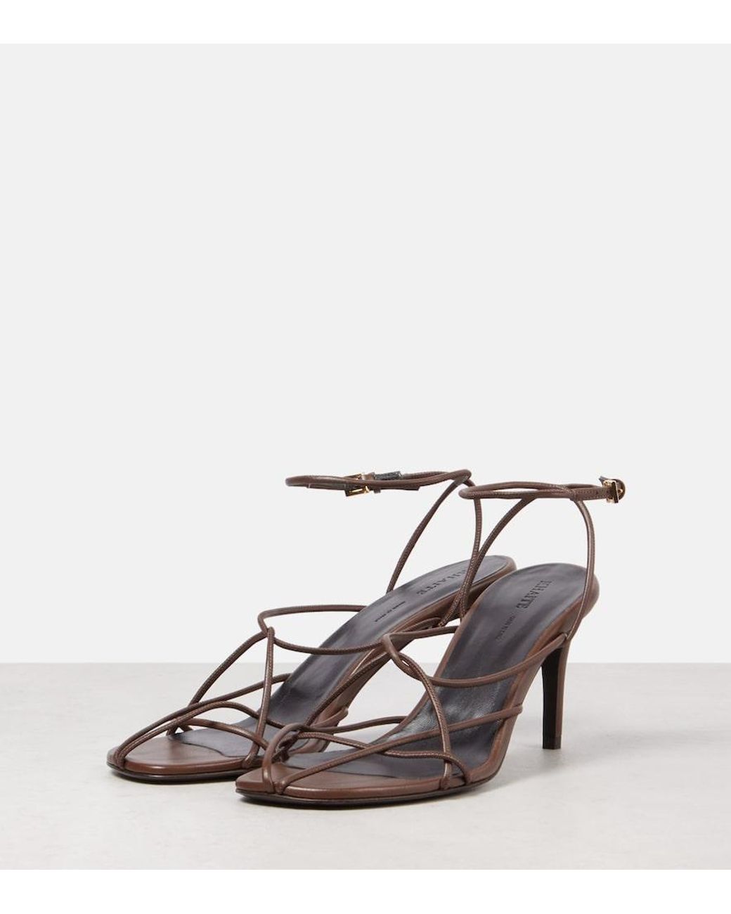 Khaite Metallic Loulou 75 Leather Sandals