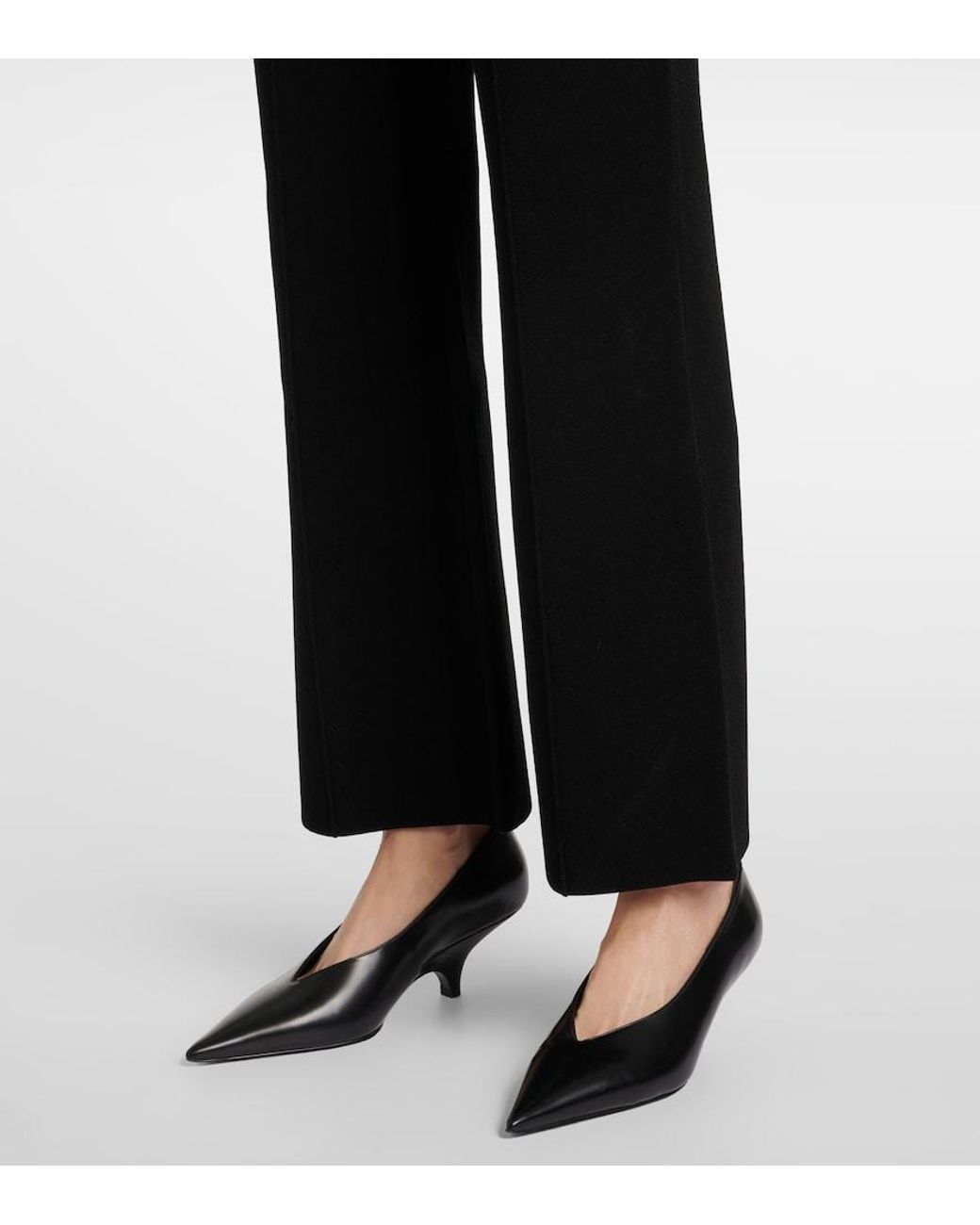 Veronica Beard Black High-Rise Flared Pants
