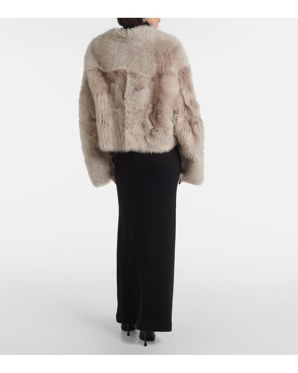 Nour Hammour Natural Dianne Shearling Jacket