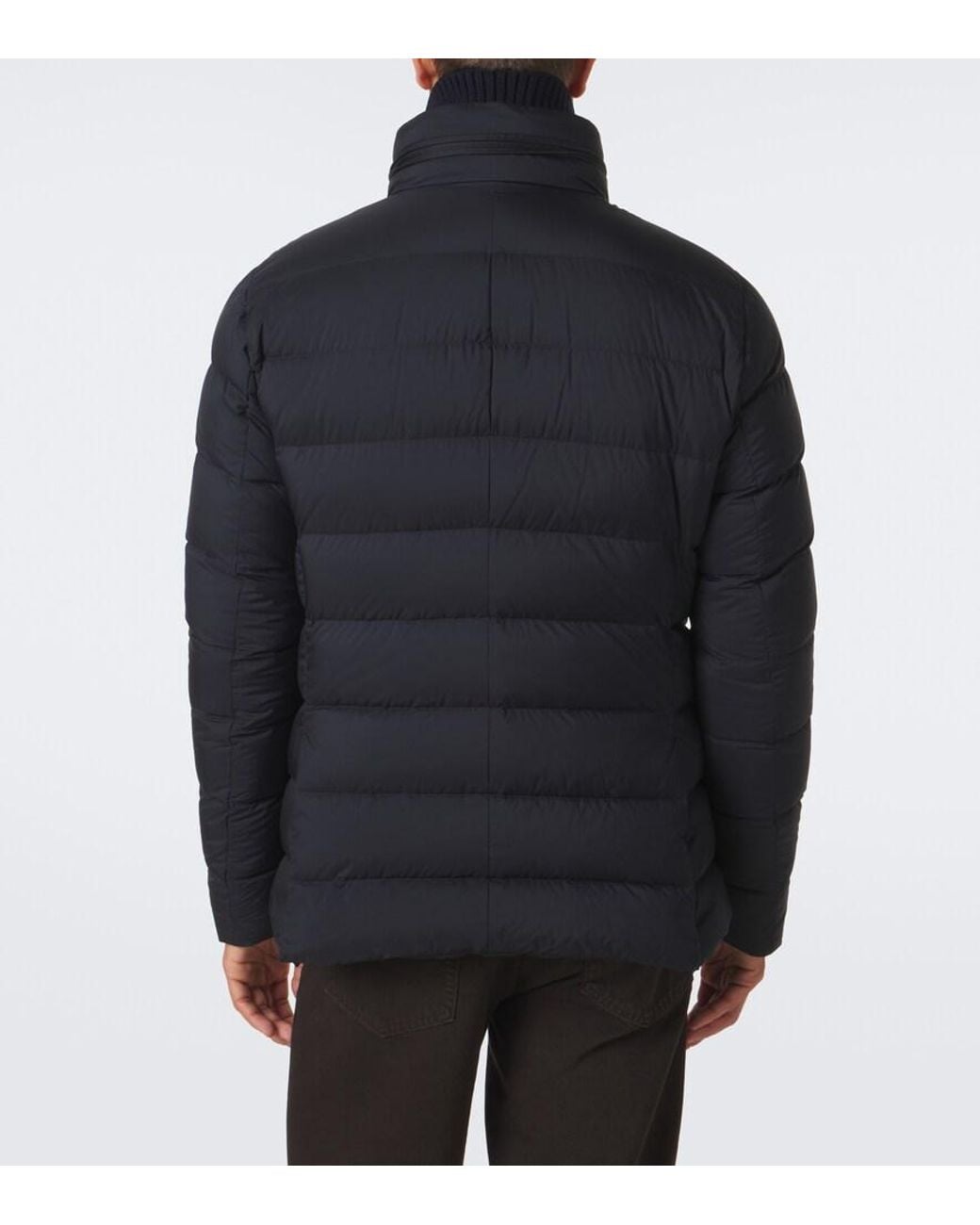 Moncler Blue Elarune Hooded Down Jacket for men