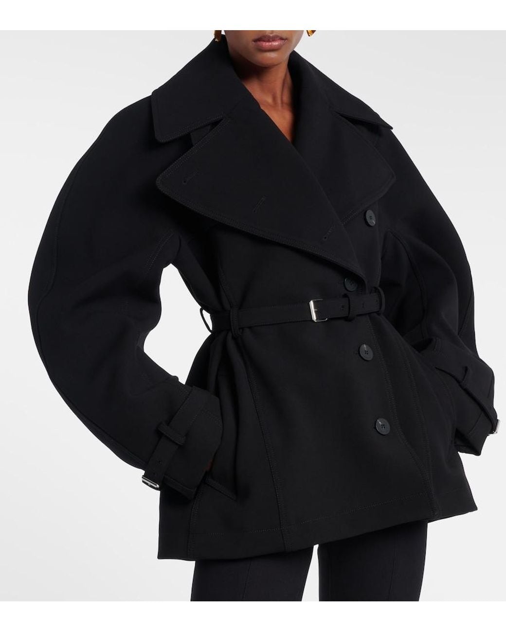 Jacquemus Black Belted Trench Coat