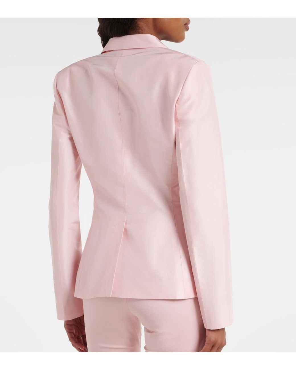 Gucci Pink Silk Faille Blazer