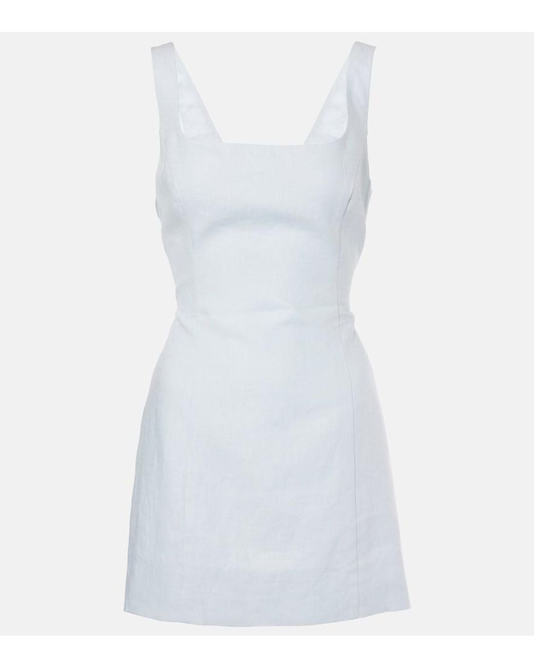 Sir White Iris Tie Linen Minidress