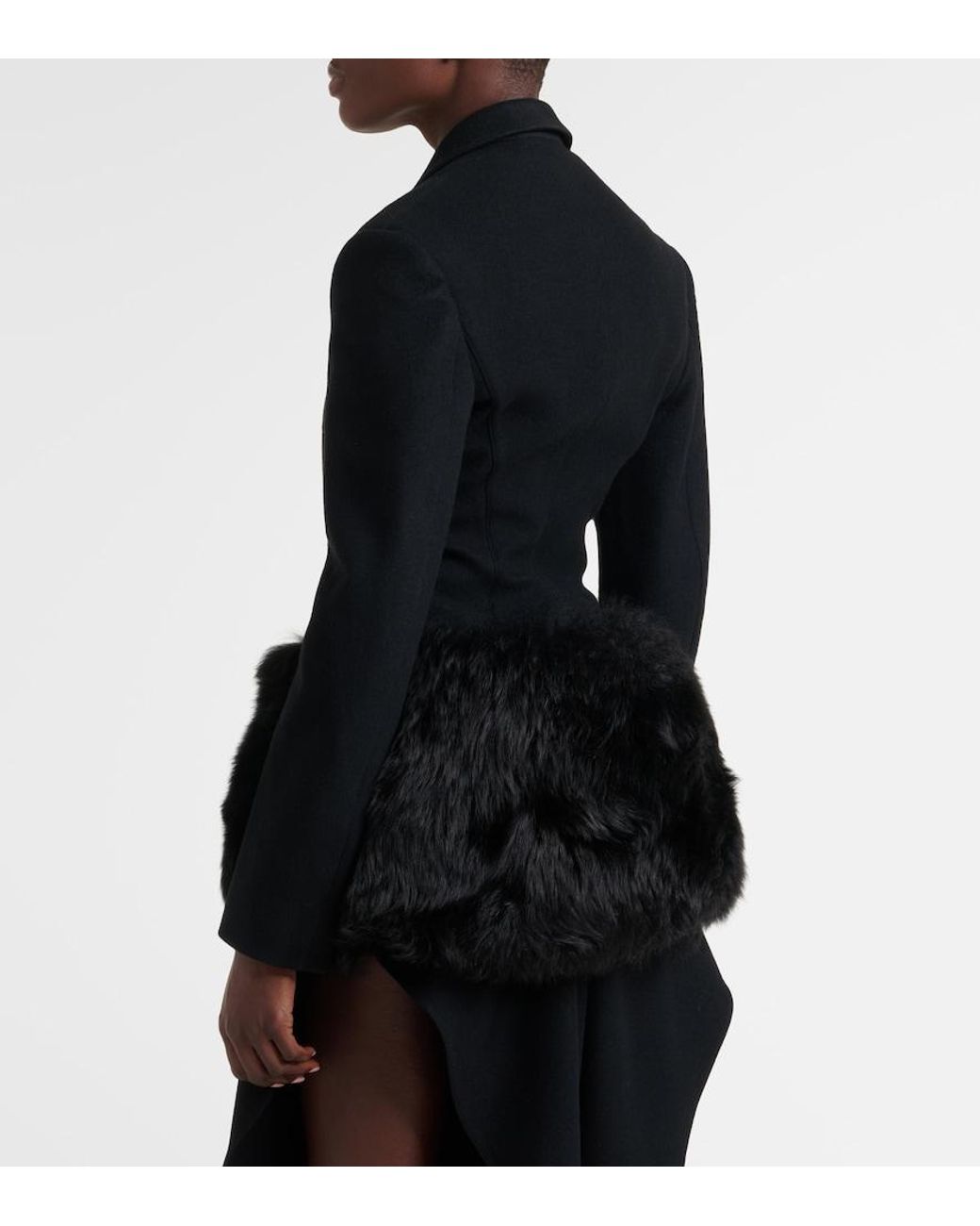 Alaïa Black Double-Breasted Wool Blazer