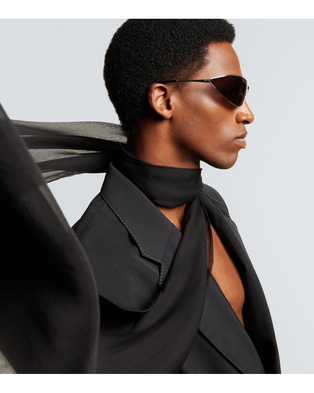 Balenciaga Pink Razor Cat-Eye Sunglasses for men
