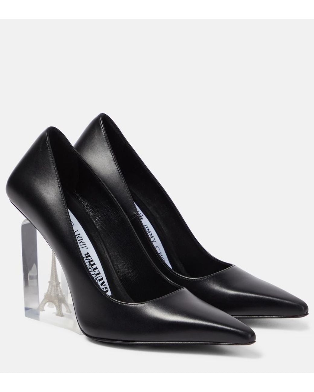 jean paul gaultier jimmychooヒール ミュール　39 Jimmy Choo X Jean Paul Gaultier Leather Wedge Pumps in Black | Lyst