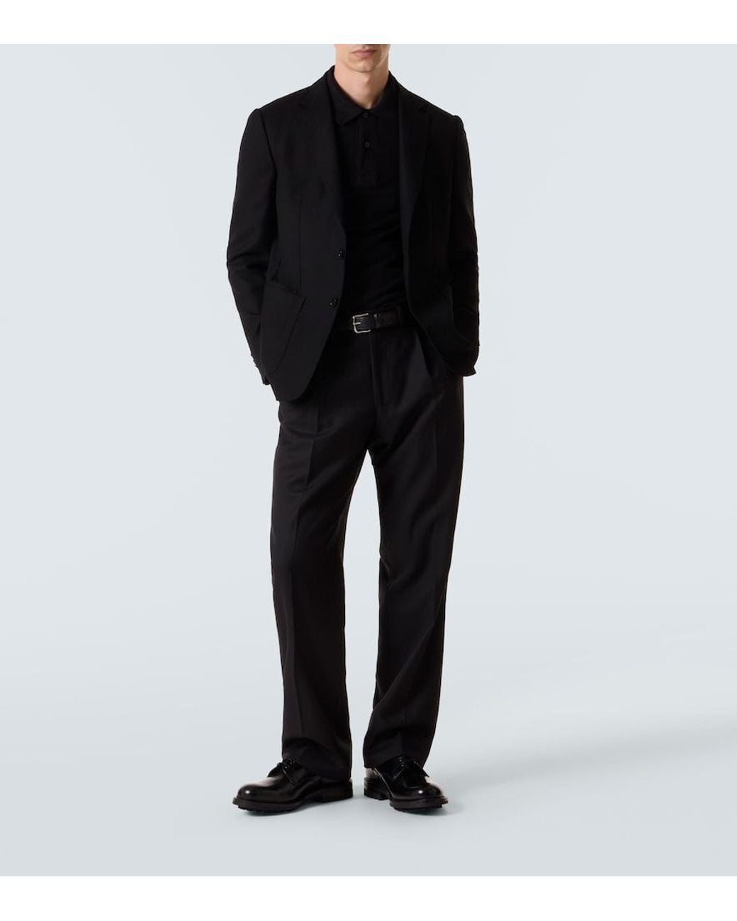 Zegna Black Wool Blazer for men