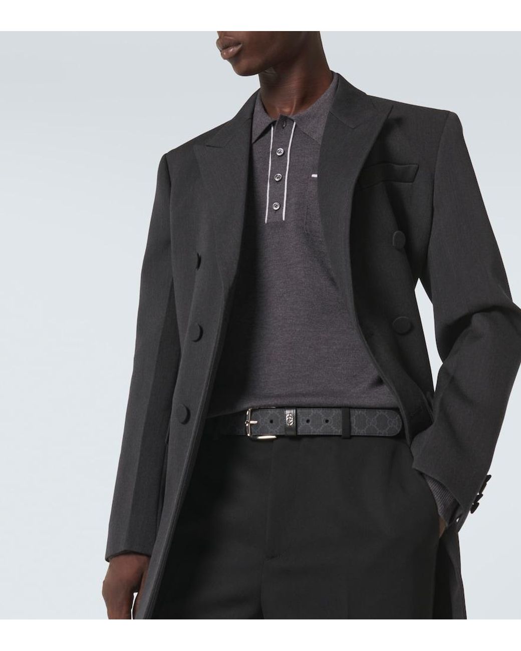 Gucci Gg Supreme Ledergürtel in Black für Herren