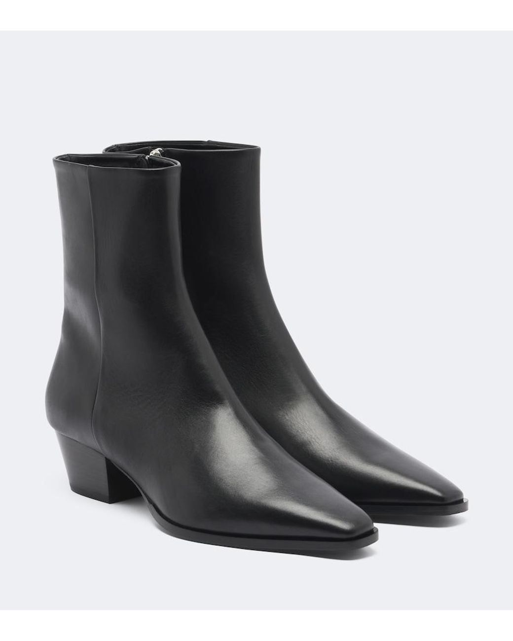 Aeyde Black Baba Leather Ankle Boots
