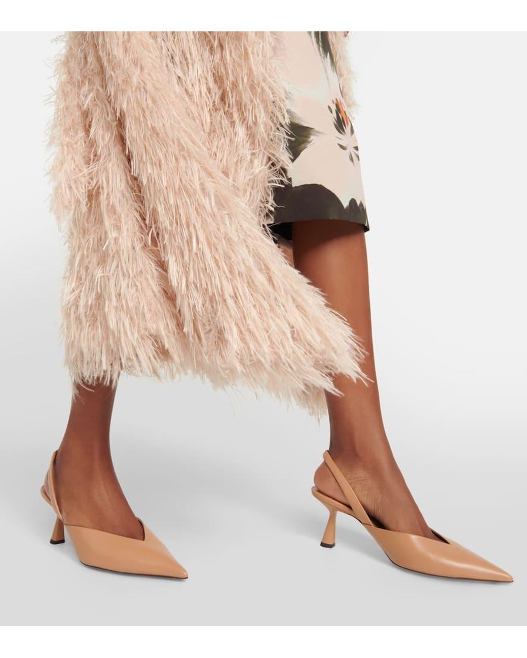 Jimmy Choo Maryanne 65 Leather Slingback Pumps in Brown | Lyst