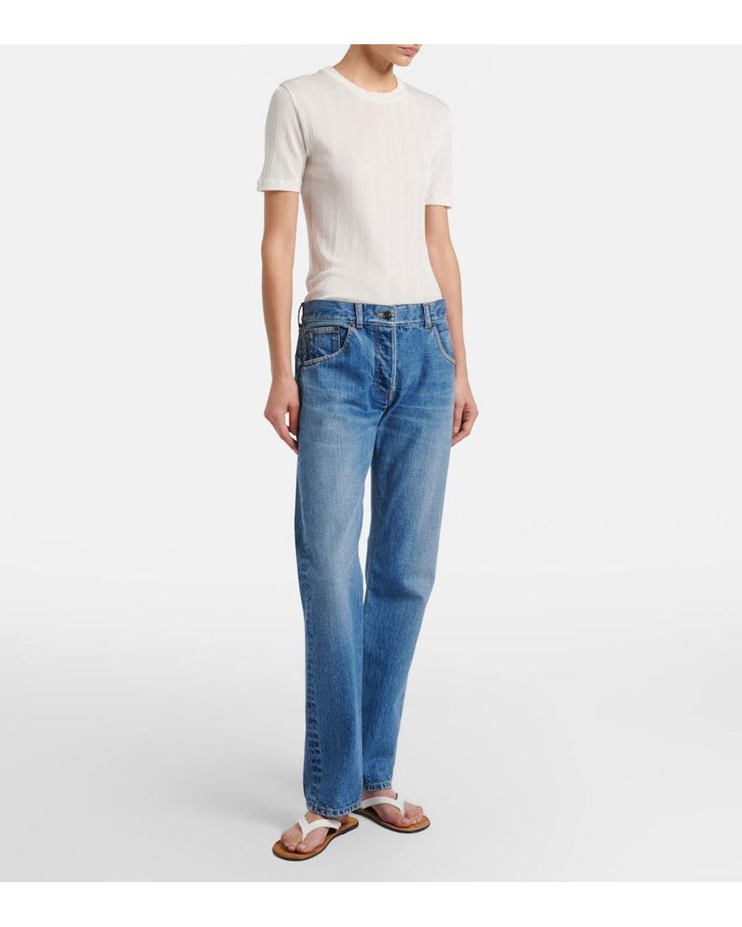 The Row Blue Fima Straight Jeans