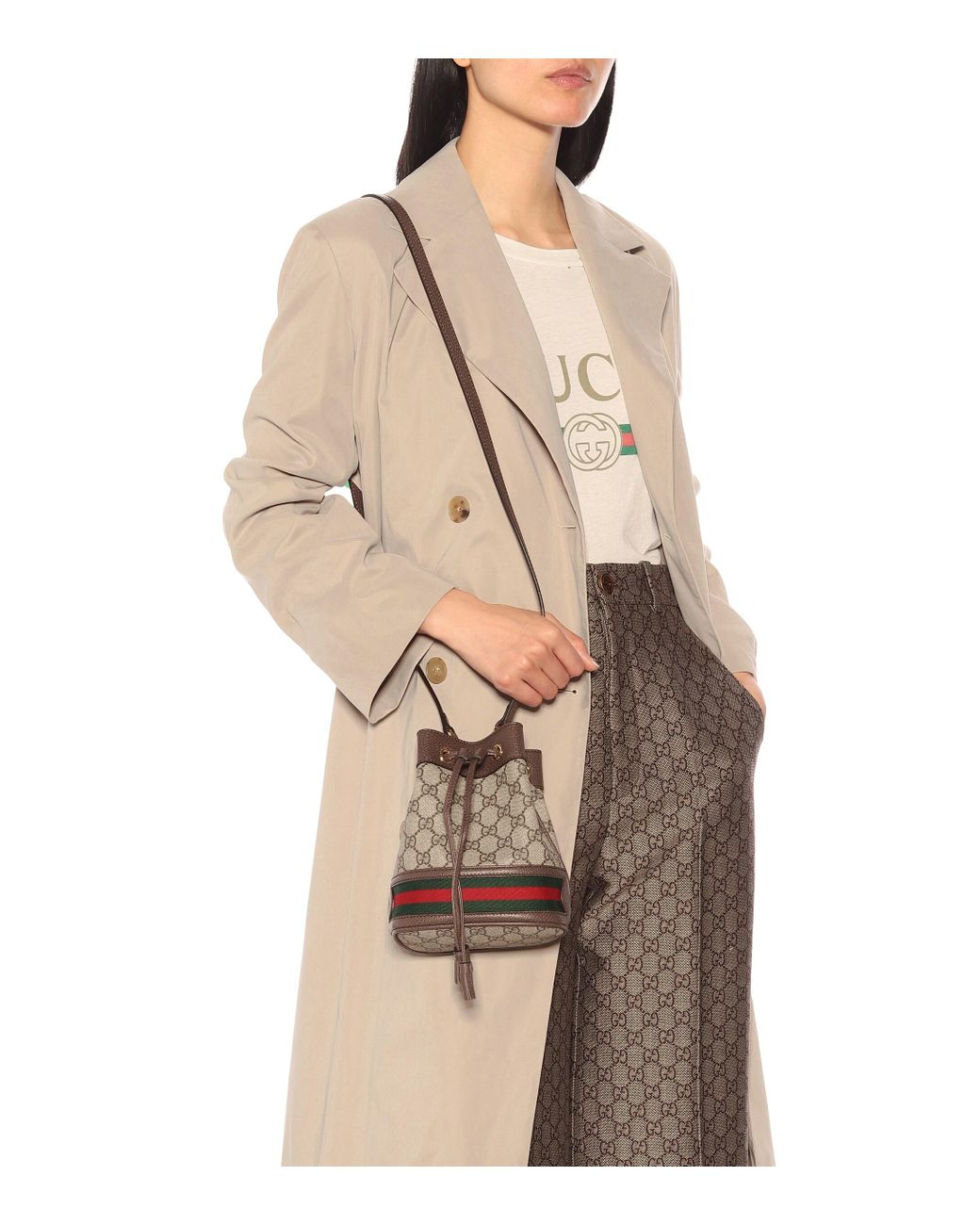 gucci ophidia mini gg supreme canvas bucket bag