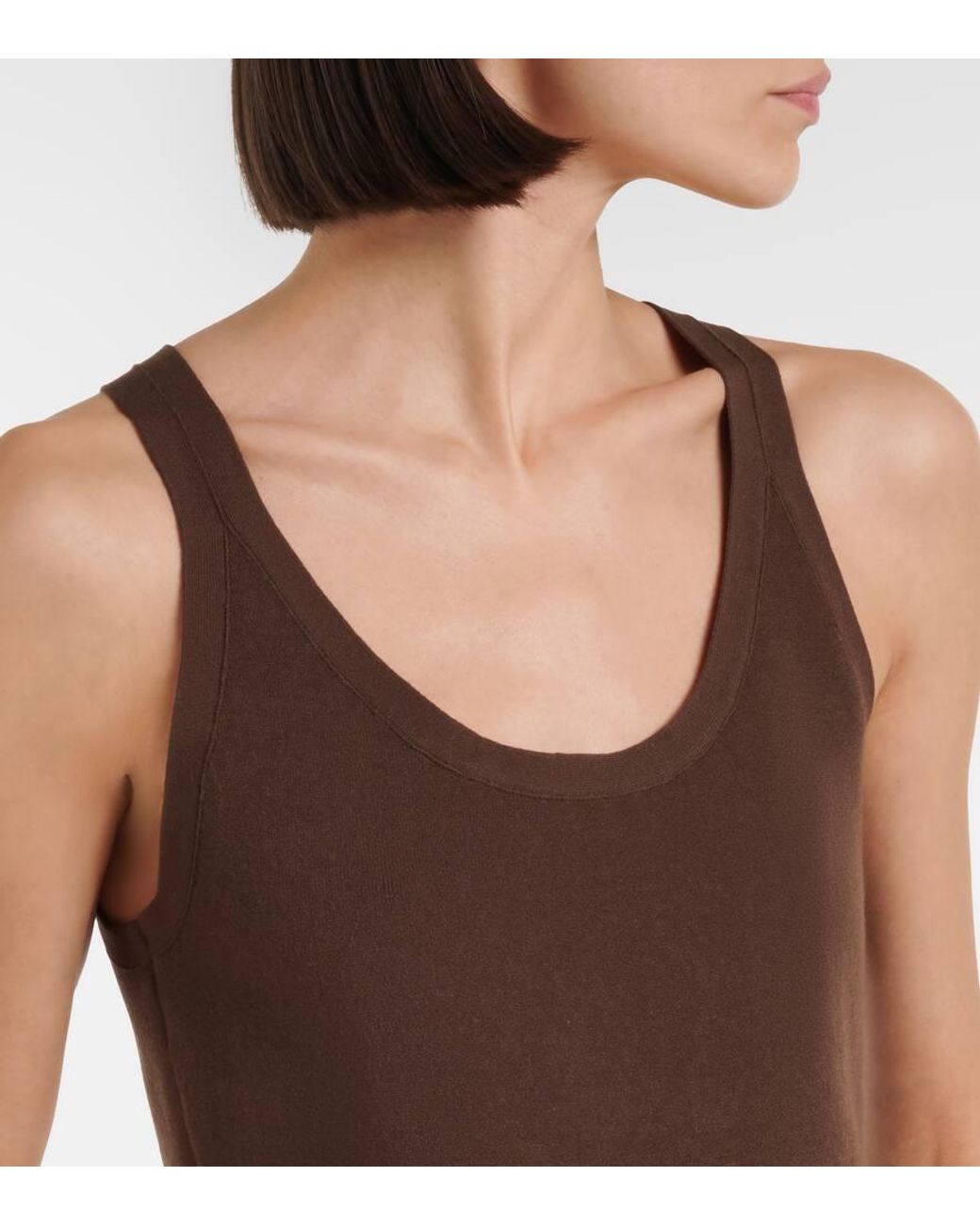 Vince Brown Knitted Tank Top