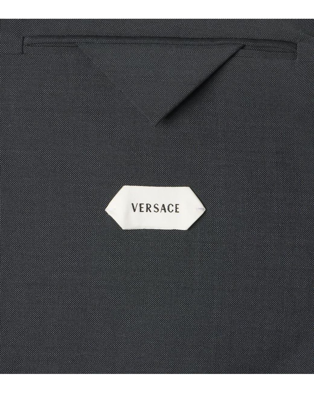 Versace Blue Medusa Wool And Mohair Blazer for men