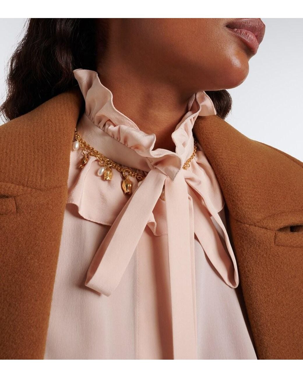 Collier Tulip Chloé en coloris Metallic