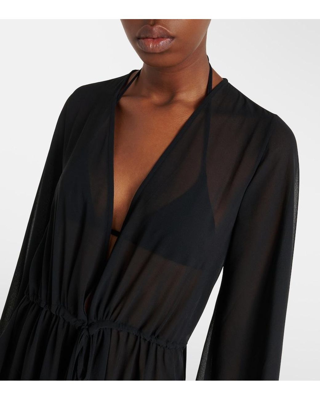 Alexandra Miro Black Betty Sheer Kaftan