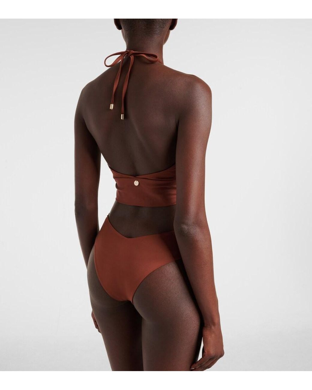 Max Mara Brown Cleopatra Cutout Swimsuit