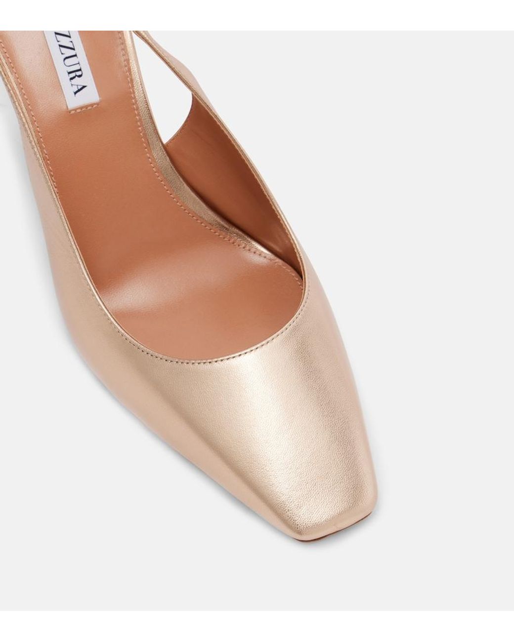 Aquazzura Brown Very Bow Tie 85 Leather Wedges
