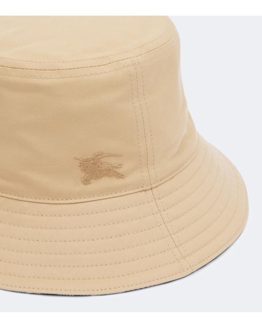 Burberry Natural Ekd Cotton Bucket Hat