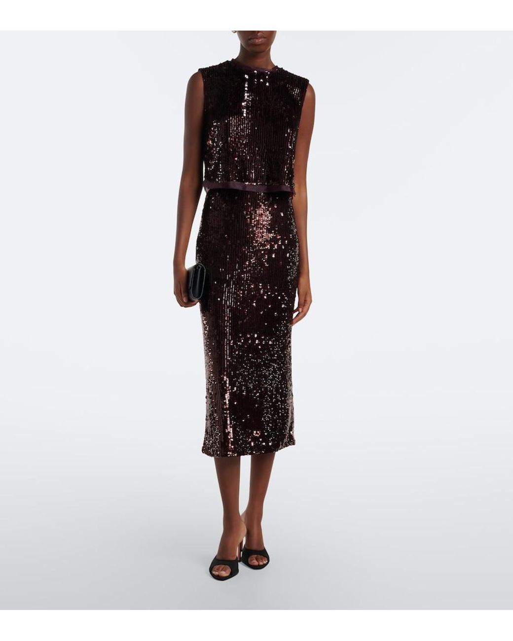 Jonathan Simkhai Black Cydia Sequined Top