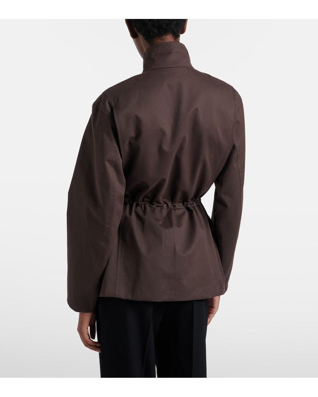 The Row Brown Floriane Cotton And Cashmere Field Jacket