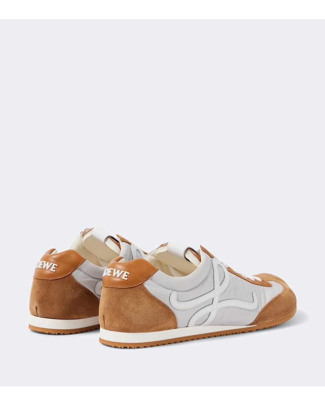 Loewe White Ballet Runner 2.0 Suede-Trimmed Sneakers for men