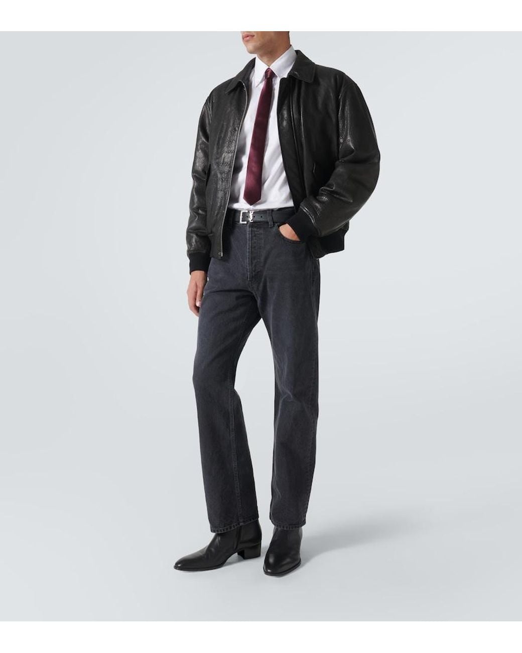 Jeans Rectos Saint Laurent de hombre de color Gray