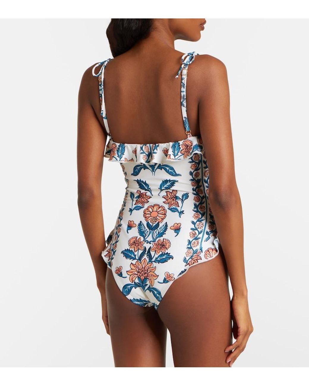 Montce Blue Jacelyn Floral Ruffled Swimsuit